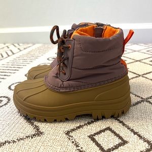 Zara Mauve Rubber Sole Hiking Boot Sz 9.5